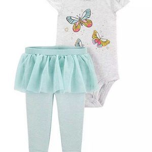 NWT 3m or 6m Easter butterflies passover spring tutu outfit carters weddings set